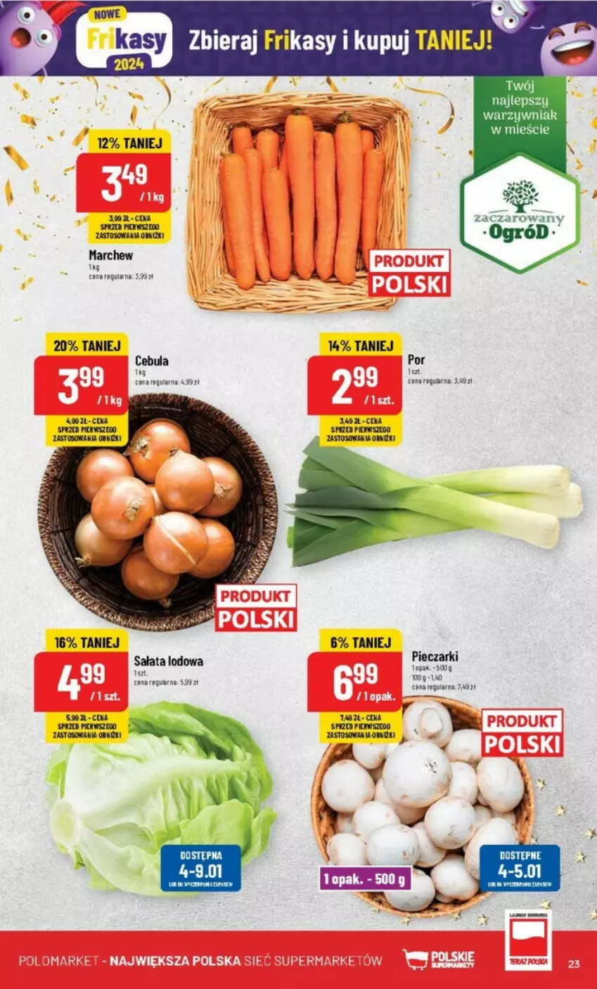 Gazetka promocyjna PoloMarket - ważna 02.01 do 09.01.2024 - strona 16 - produkty: Cebula, Piec, Por, Sałat, Sałata lodowa