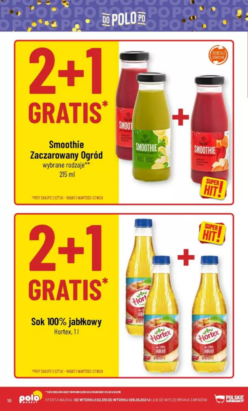 Gazetka promocyjna PoloMarket - ważna 02.01 do 09.01.2024 - strona 2 - produkty: Hortex, Ogród, Smoothie, Sok