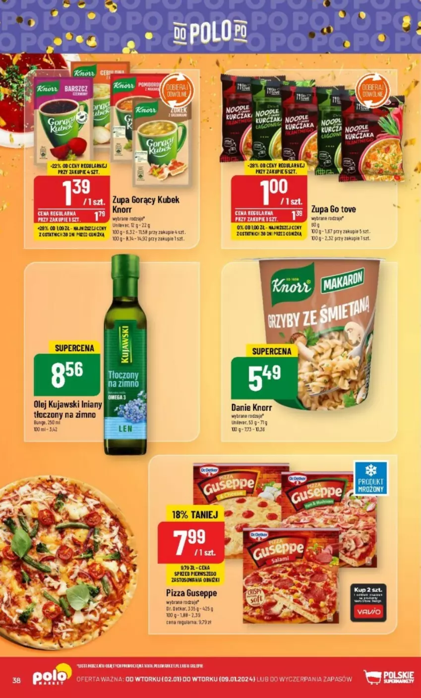 Gazetka promocyjna PoloMarket - ważna 02.01 do 09.01.2024 - strona 32 - produkty: Knorr, Kubek, Kujawski, Kurczak, Olej, Pizza, Zupa