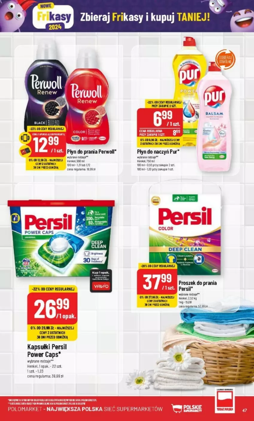 Gazetka promocyjna PoloMarket - ważna 02.01 do 09.01.2024 - strona 42 - produkty: Persil, Perwoll, Płyn do prania, Proszek do prania, Pur, Tran