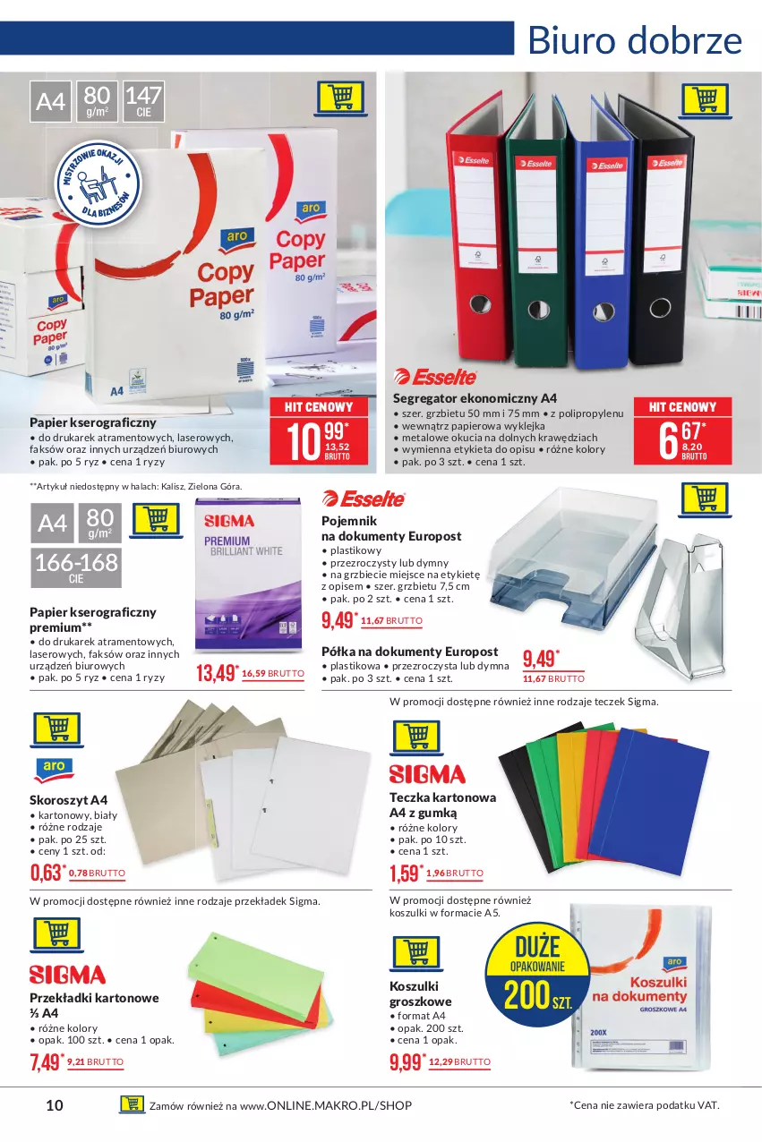 Gazetka promocyjna Makro - [Oferta promocyjna] Artykuły przemysłowe - ważna 13.07 do 26.07.2021 - strona 10 - produkty: Biuro, Fa, Gra, Klej, Kosz, Papier, Pojemnik, Półka, Ser