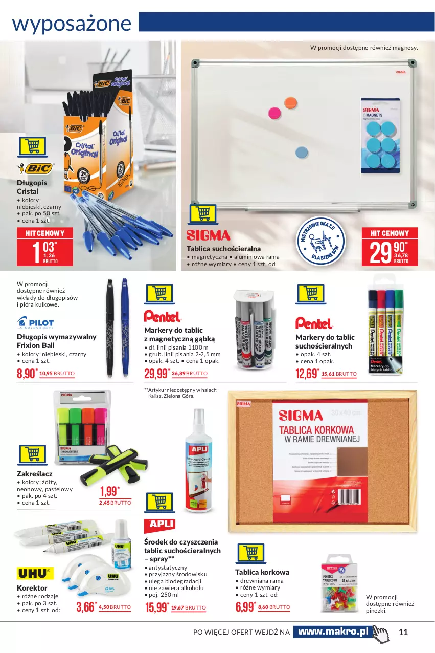 Gazetka promocyjna Makro - [Oferta promocyjna] Artykuły przemysłowe - ważna 13.07 do 26.07.2021 - strona 11 - produkty: Długopis, Gra, Marker, Rama, Tablica suchościeralna