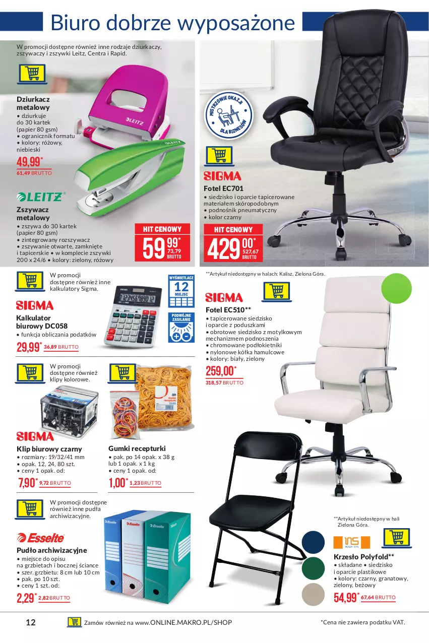 Gazetka promocyjna Makro - [Oferta promocyjna] Artykuły przemysłowe - ważna 13.07 do 26.07.2021 - strona 12 - produkty: Biuro, Fotel, Gra, Granat, Krzesło, Papier, Poduszka, Siedzisko