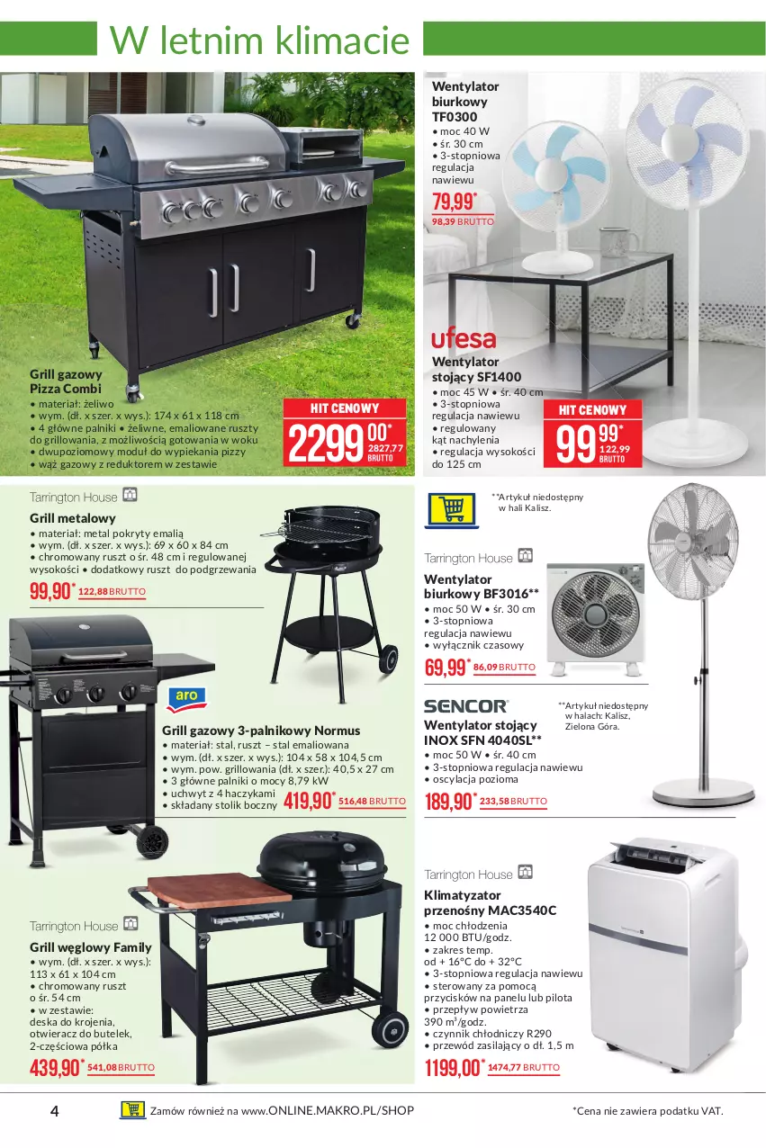 Gazetka promocyjna Makro - [Oferta promocyjna] Artykuły przemysłowe - ważna 13.07 do 26.07.2021 - strona 4 - produkty: Biurko, Deska do krojenia, Fa, Grill, Grill gazowy, Haczyk, Mus, Otwieracz, Pizza, Półka, Przewód, Sok, Stolik, Top