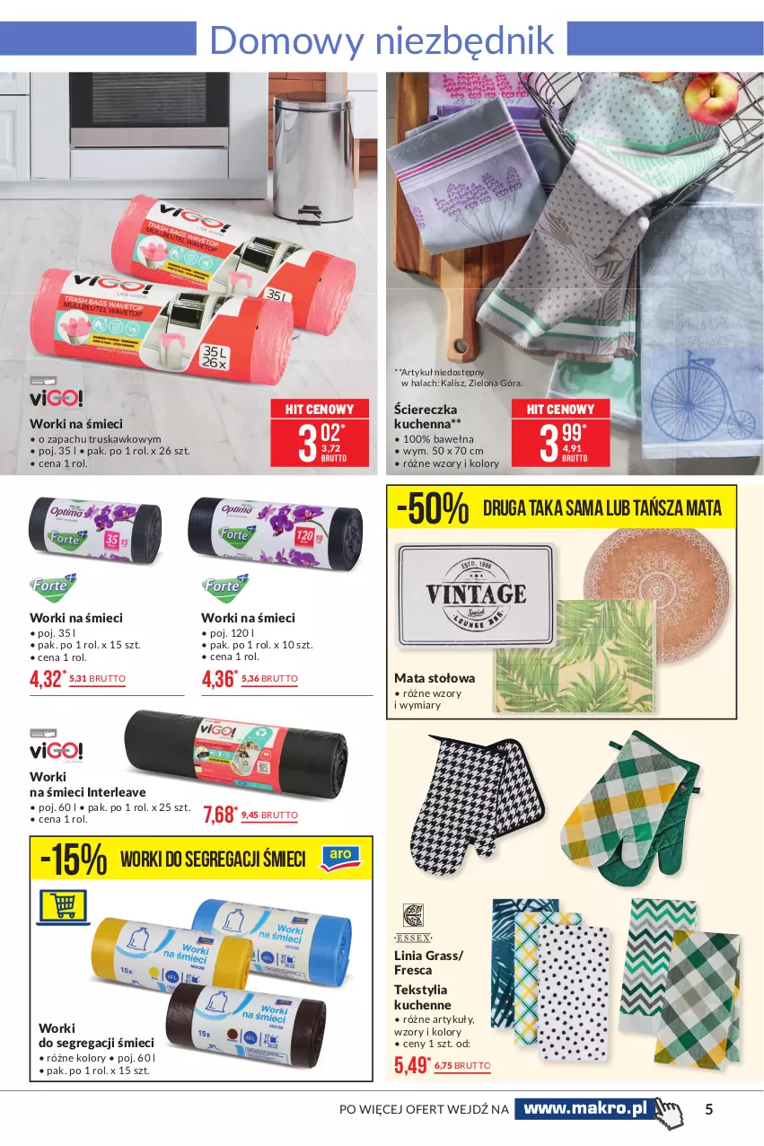 Gazetka promocyjna Makro - [Oferta promocyjna] Artykuły przemysłowe - ważna 13.07 do 26.07.2021 - strona 5 - produkty: Gra, Wełna, Worki na śmiec, Worki na śmieci