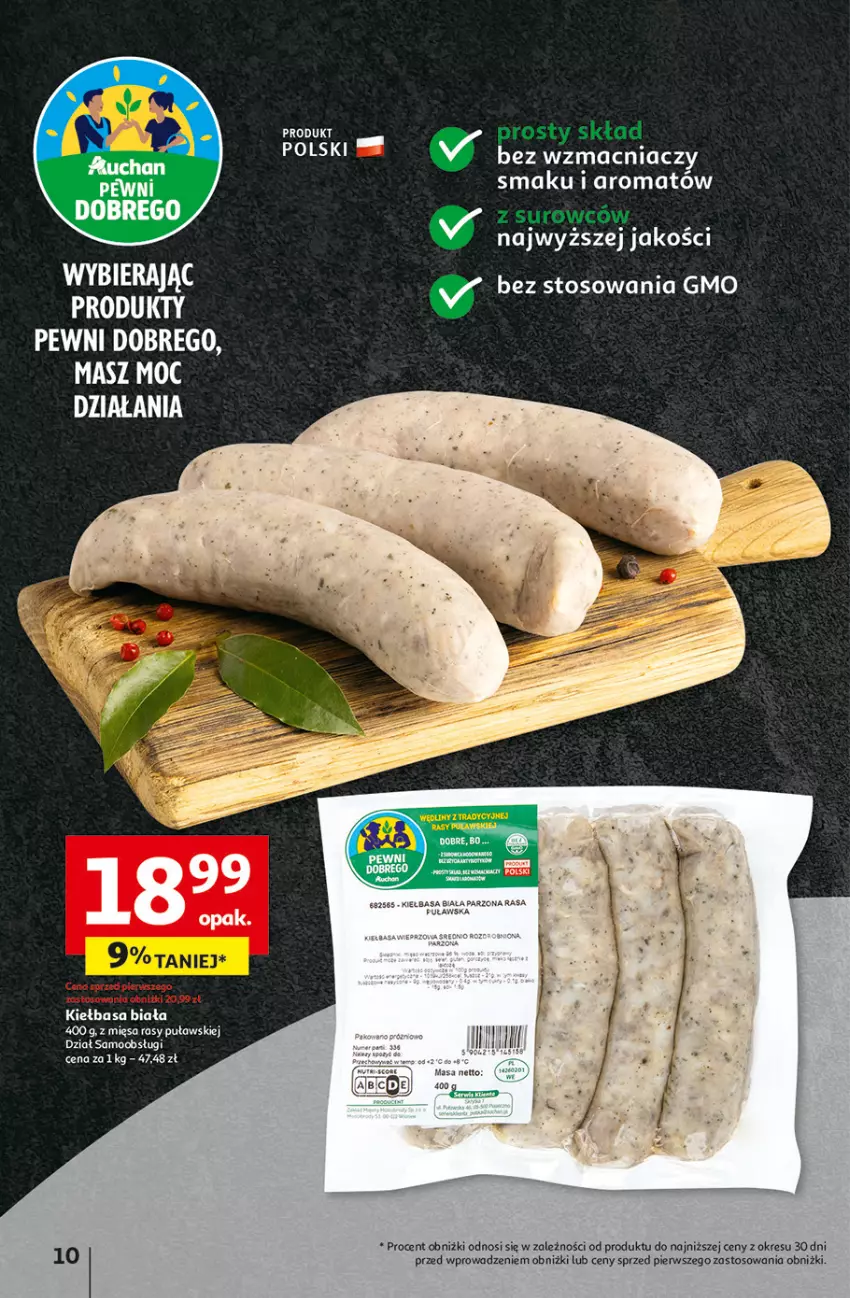 Gazetka promocyjna Auchan - Gazetka Pewność Niskich Cen Hipermarket Auchan - ważna 30.01 do 05.02.2025 - strona 12 - produkty: Kiełbasa, Kiełbasa biała