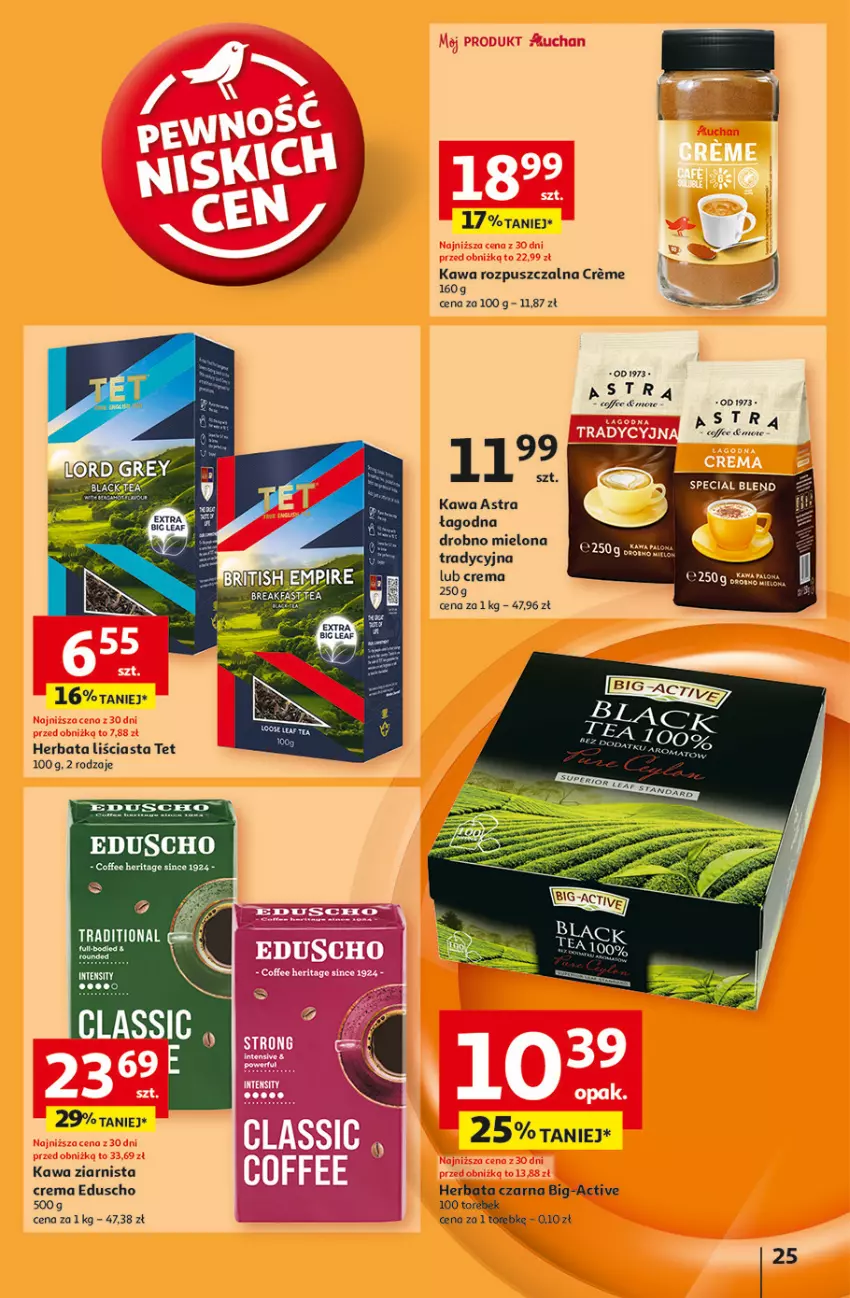 Gazetka promocyjna Auchan - Gazetka Pewność Niskich Cen Hipermarket Auchan - ważna 30.01 do 05.02.2025 - strona 27 - produkty: Brit, Fa, Herbata, Herbata czarna, Kawa, Kawa rozpuszczalna, Kawa ziarnista