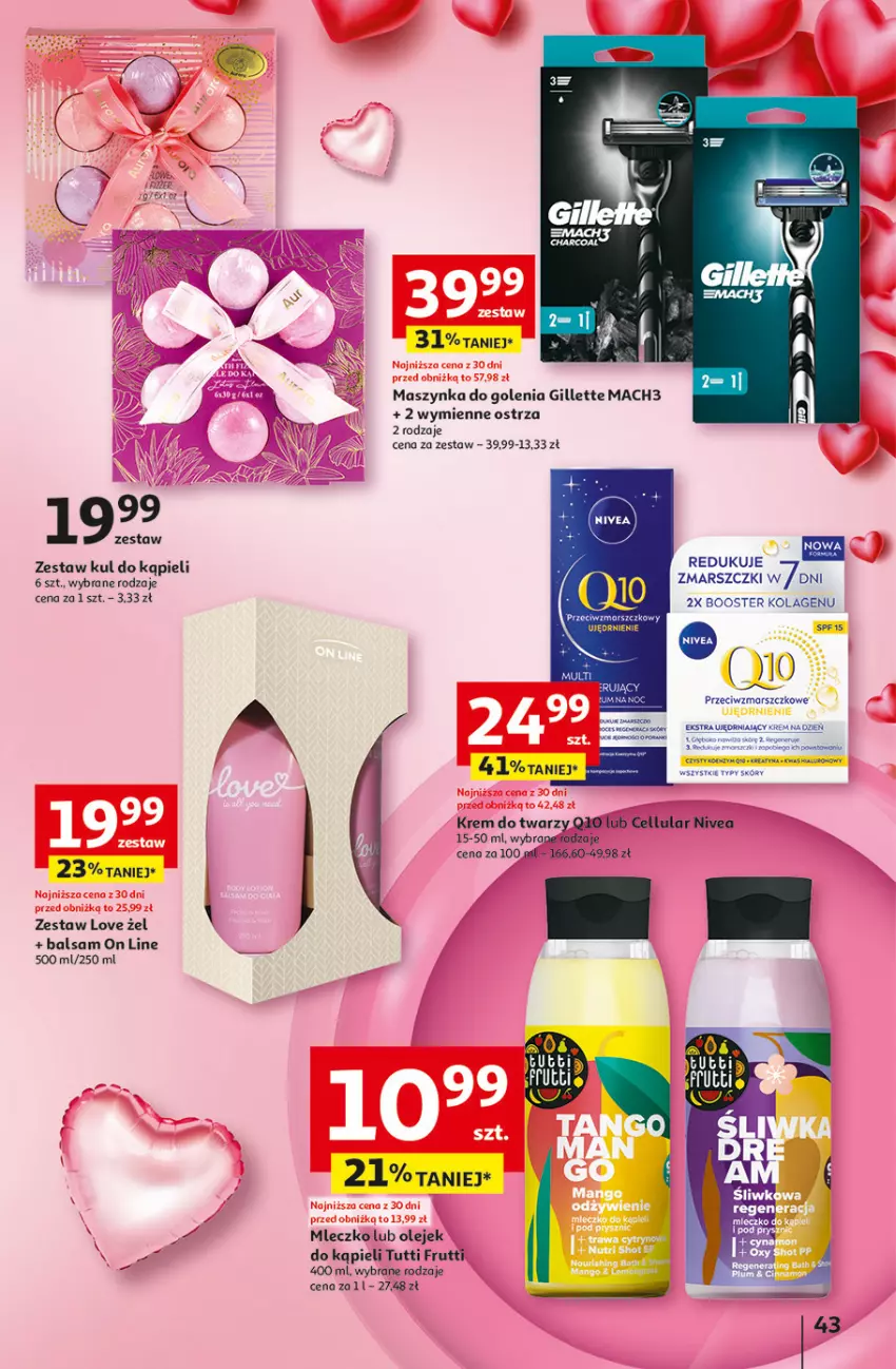 Gazetka promocyjna Auchan - Gazetka Pewność Niskich Cen Hipermarket Auchan - ważna 30.01 do 05.02.2025 - strona 49 - produkty: Booster, Fa, Gillette, Kolagen, Krem do twarzy, Mach3, Mars, Maszynka, Maszynka do golenia, Mleczko, Nivea, Olej, Szynka