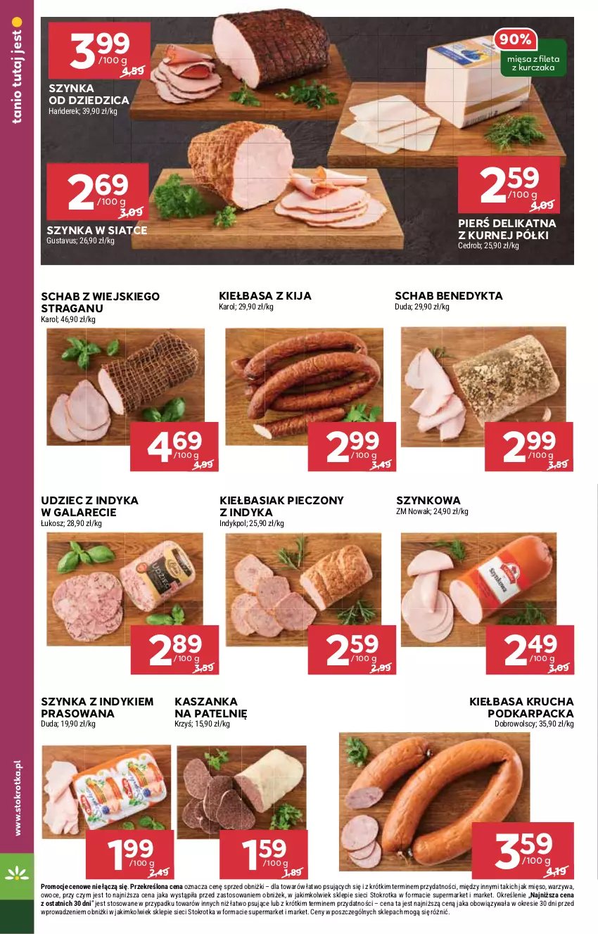 Gazetka promocyjna Stokrotka - Market Opole/Radom - ważna 24.10 do 29.10.2024 - strona 6 - produkty: Basia, Duda, Gala, Karp, Kasza, Kaszanka, Kiełbasa, Kiełbasa krucha, Kosz, Kurczak, Mięso, NOWAK, Owoce, Piec, Schab Benedykta, Szynka, Udziec z indyka, Udziec z indyka w galarecie, Warzywa