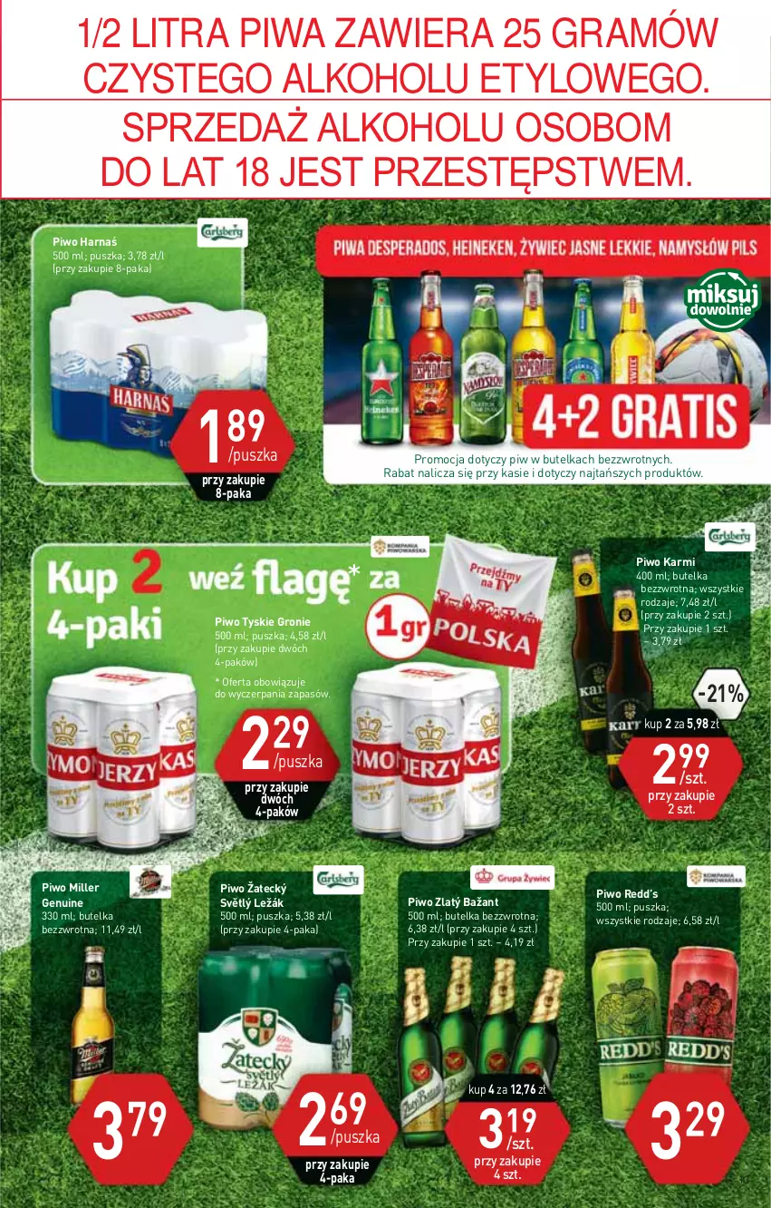 Gazetka promocyjna Stokrotka - Supermarket - ważna 10.06 do 16.06.2021 - strona 13 - produkty: Gra, Harnaś, Karmi, Piwa, Piwo, Tyskie