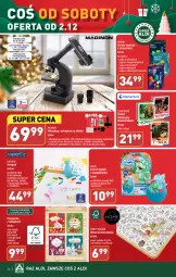 Gazetka promocyjna Aldi - Pełna oferta - Gazetka - ważna od 02.12 do 02.12.2023 - strona 36 - produkty: Sok, Gin, Gra, Telefon, Papier, Stolik, Klej, Pojemnik, Kula do kąpieli, Bateria, Mikroskop, Obrus, Obiektyw, Zwierzęta