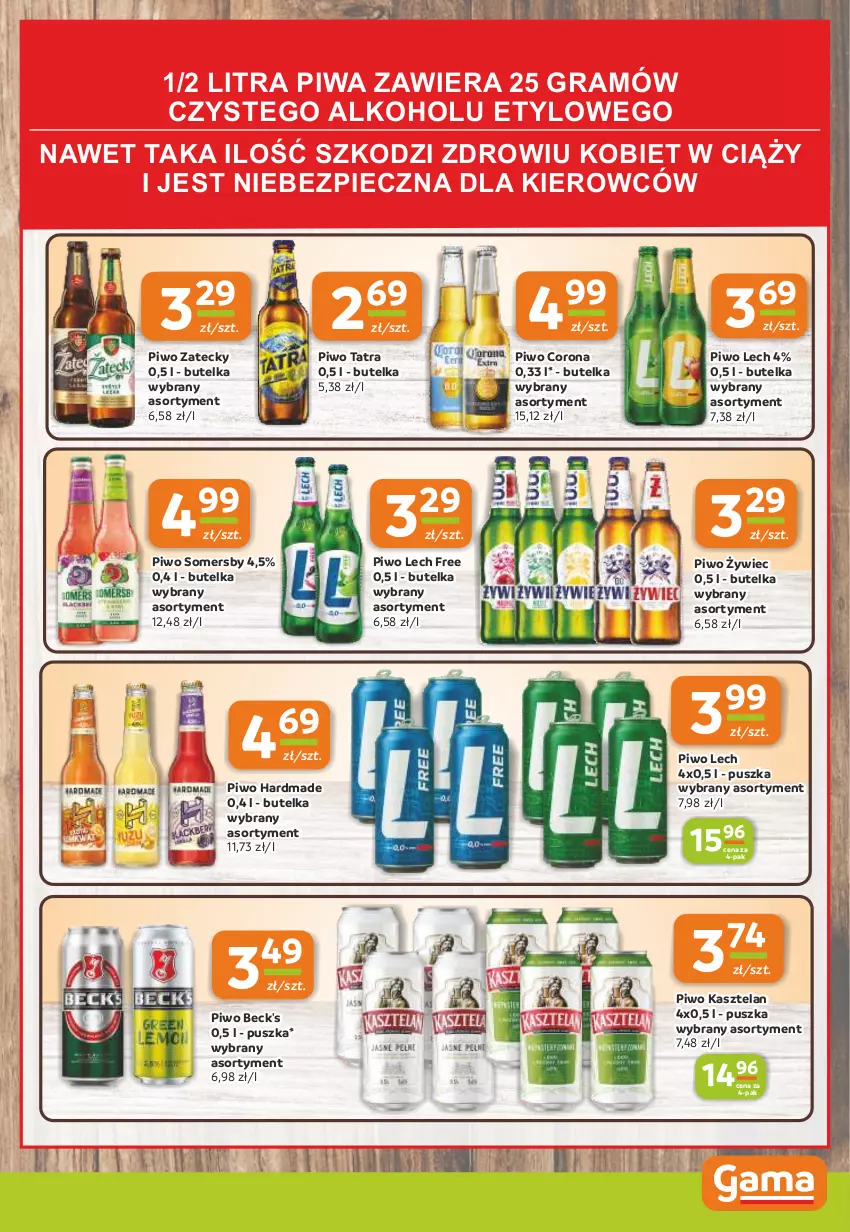 Gazetka promocyjna Gama - Gazetka Gama - ważna 12.06 do 24.06.2025 - strona 11 - produkty: Gra, Kasztelan, Piec, Piwa, Piwo, Somersby, Tatra