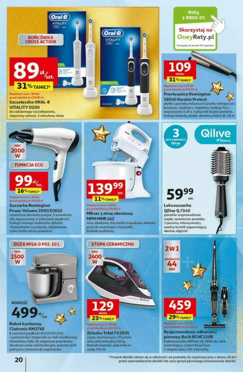 Gazetka promocyjna Auchan - ważna 30.11 do 06.12.2023 - strona 13 - produkty: Fa, Mikser, Mikser z misą, Odkurzacz, Olej, Piec, Pojemnik, Pokrywa, Remington, Robot, Rum, Ser, Suszarka, Szczoteczka, Szczotka, Tefal, Top