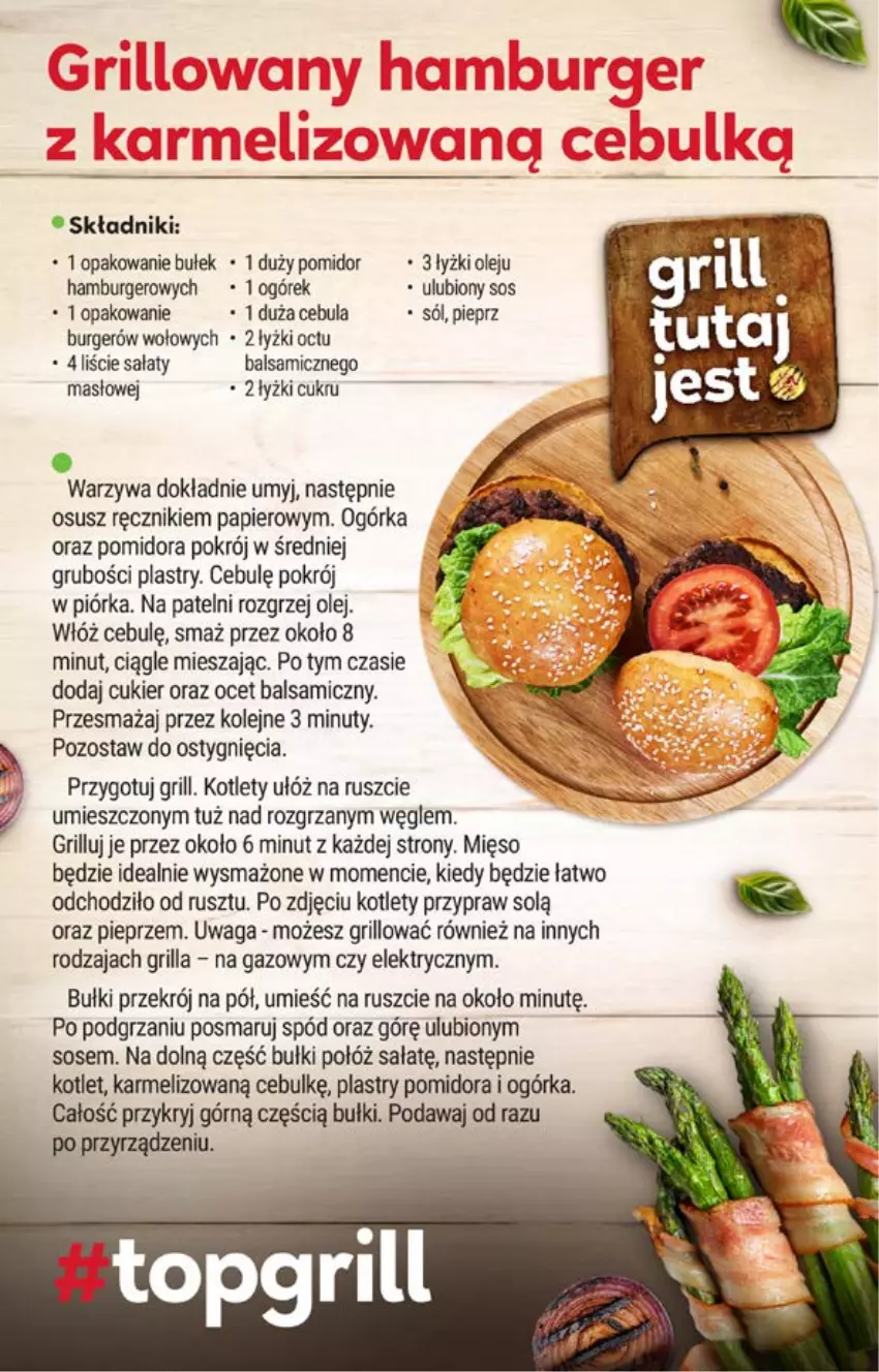 Gazetka promocyjna Stokrotka - Supermarket - ważna 25.04 do 29.04.2024 - strona 3 - produkty: Burger, Cebula, Cukier, Grill, Hamburger, Kotlet, Masło, Mięso, Nuty, Ocet, Ocet balsamiczny, Ogórek, Olej, Papier, Pieprz, Ręcznik, Sałat, Sól, Sos, Waga, Warzywa