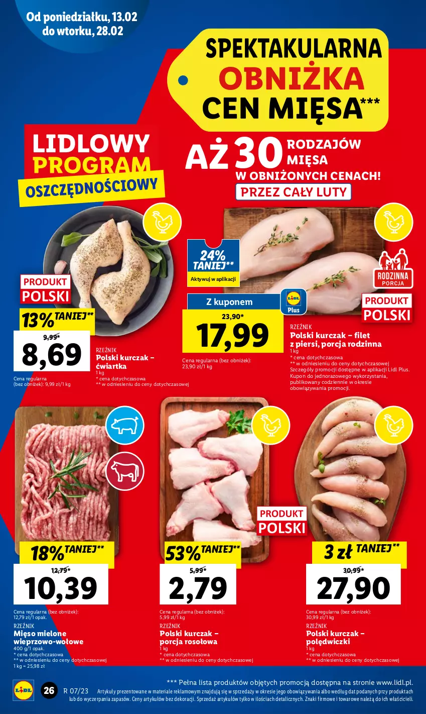 Gazetka promocyjna Lidl - GAZETKA - ważna 13.02 do 15.02.2023 - strona 28 - produkty: Kurczak, Mięso, Mięso mielone, Por