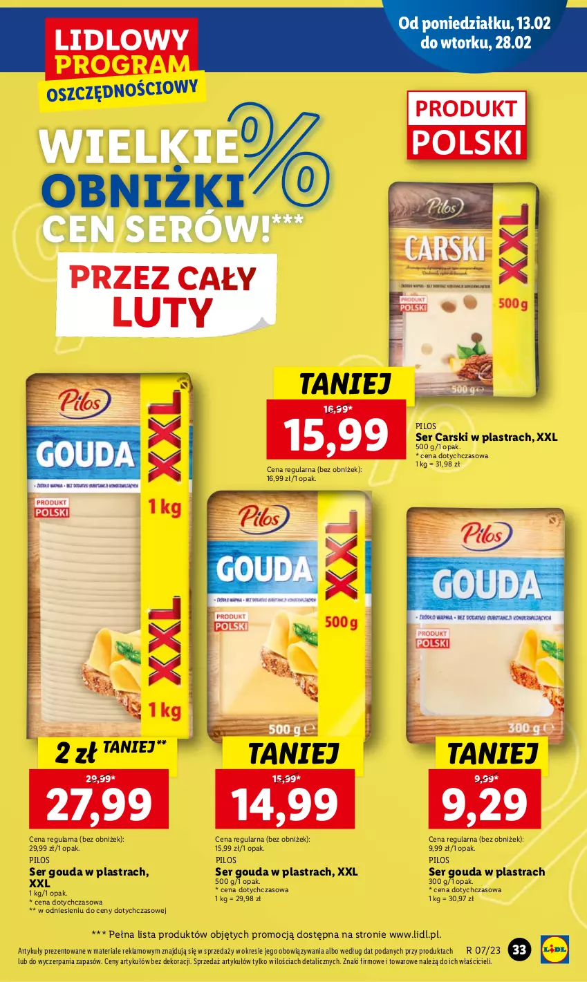 Gazetka promocyjna Lidl - GAZETKA - ważna 13.02 do 15.02.2023 - strona 35 - produkty: Cars, Gouda, Pilos, Ser