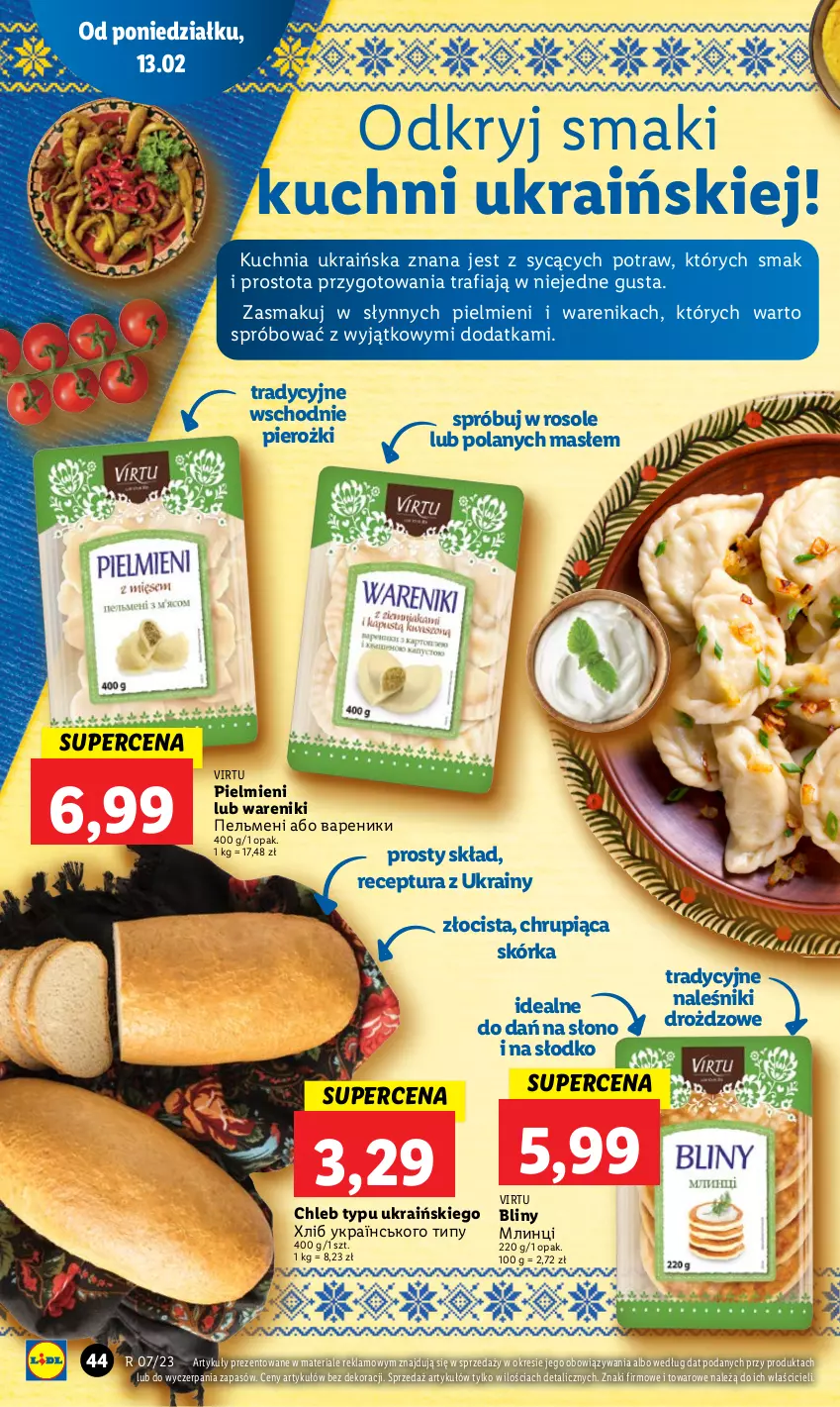 Gazetka promocyjna Lidl - GAZETKA - ważna 13.02 do 15.02.2023 - strona 46 - produkty: Chleb, Kuchnia, Naleśniki, Virtu