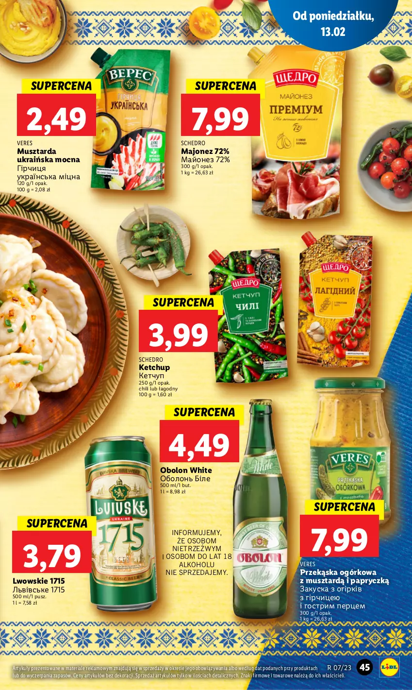 Gazetka promocyjna Lidl - GAZETKA - ważna 13.02 do 15.02.2023 - strona 47 - produkty: Ketchup, Majonez, Mus, Musztarda