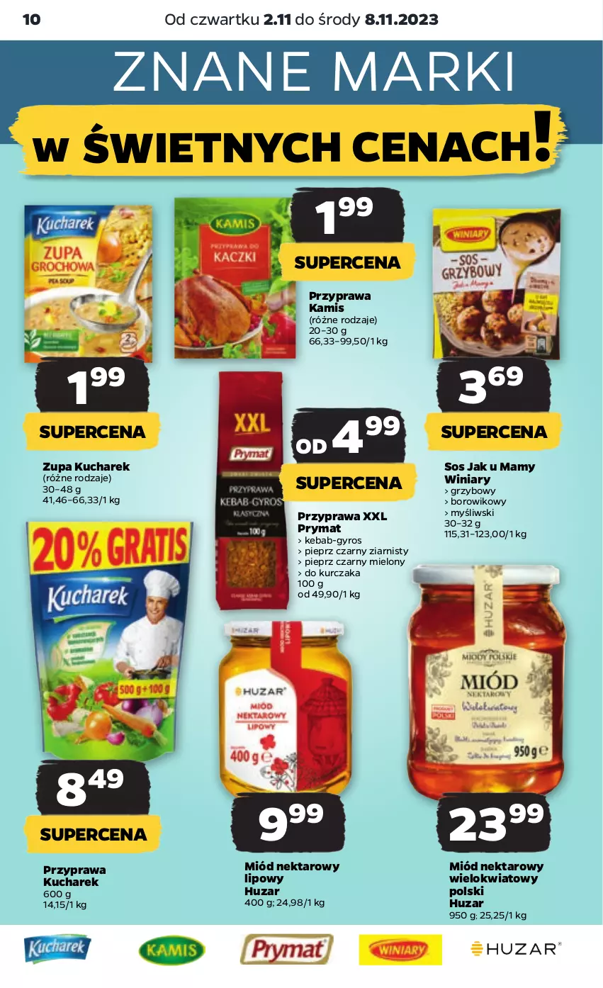 Gazetka promocyjna Netto - Artykuły spożywcze - ważna 02.11 do 08.11.2023 - strona 10 - produkty: Gyros, Kamis, Kebab, Kucharek, Kurczak, Miód, Nektar, Pieprz, Prymat, Sos, Wiko, Winiary, Zupa