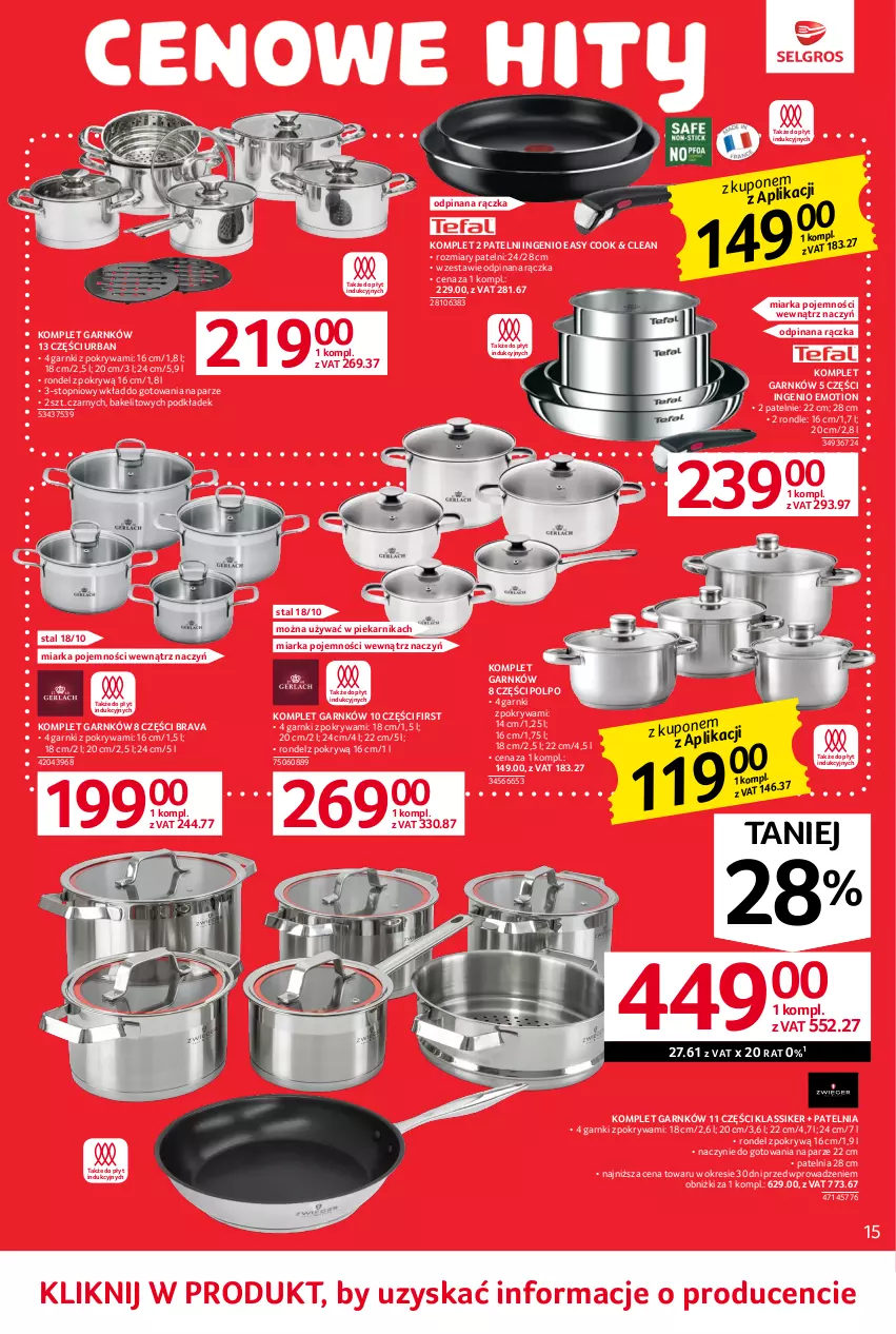 Gazetka promocyjna Selgros - Oferta przemysłowa - ważna 01.06 do 14.06.2023 - strona 17 - produkty: Miarka, Patelnia, Piekarnik, Podkład, Pokrywa, Rondel, Top