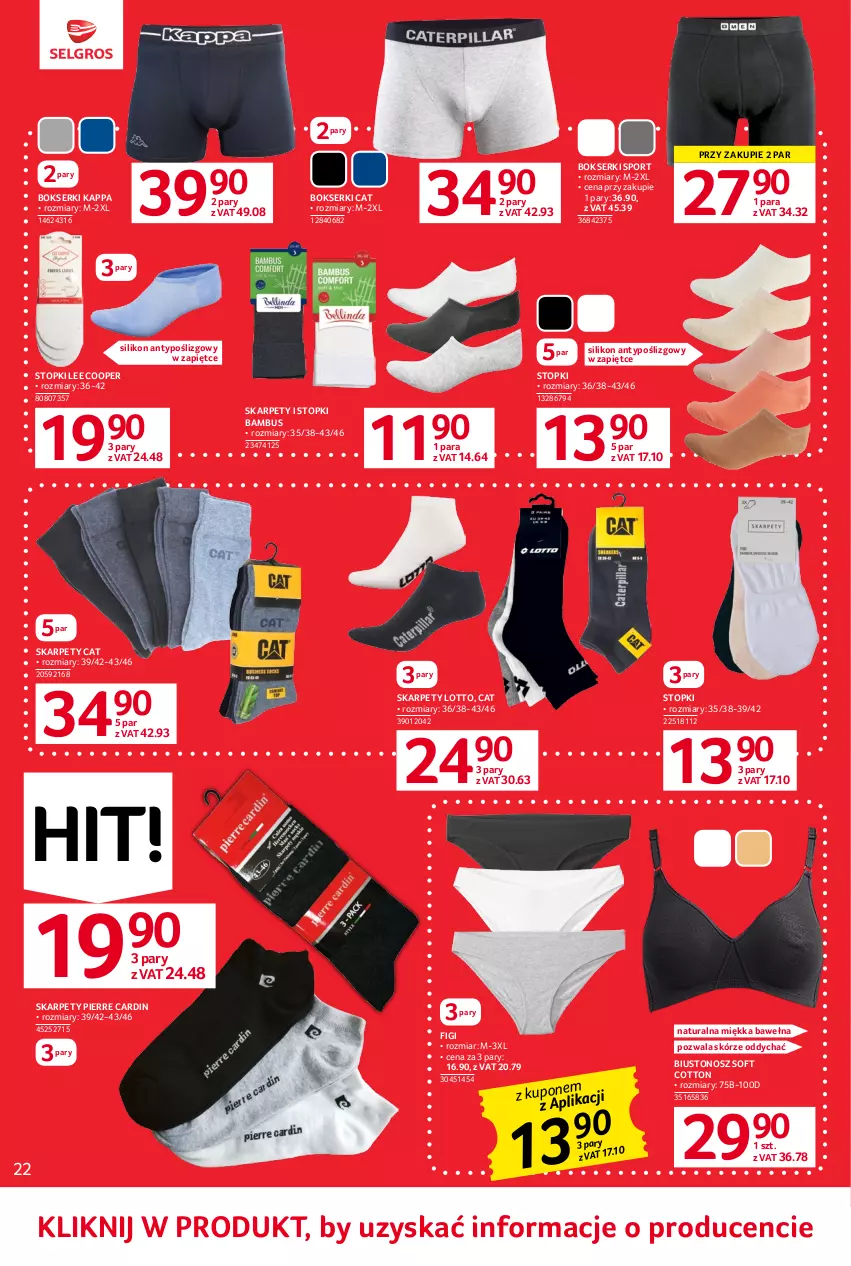 Gazetka promocyjna Selgros - Oferta przemysłowa - ważna 01.06 do 14.06.2023 - strona 24 - produkty: Biustonosz, Bokserki, Figi, Karp, Pierre Cardin, Por, Ser, Sport, Top, Wełna