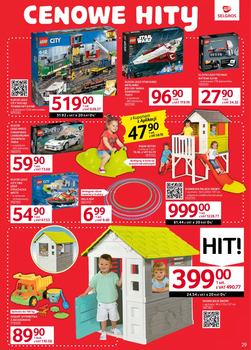 Gazetka promocyjna Selgros - Oferta przemysłowa - ważna 01.06 do 14.06.2023 - strona 31 - produkty: Klocki, Kotek, LEGO, LEGO City, LEGO Star Wars, LEGO Technic, Pociąg, Por, Star Wars, Wywrotka