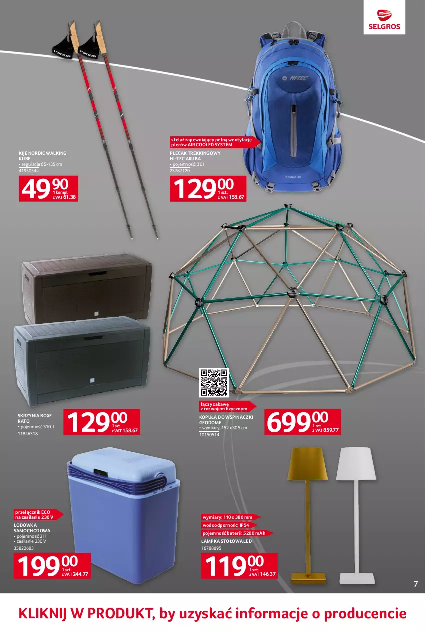 Gazetka promocyjna Selgros - Oferta przemysłowa - ważna 01.06 do 14.06.2023 - strona 41 - produkty: Hi-Tec, Kije, Lodówka, Plecak, Por, Silan