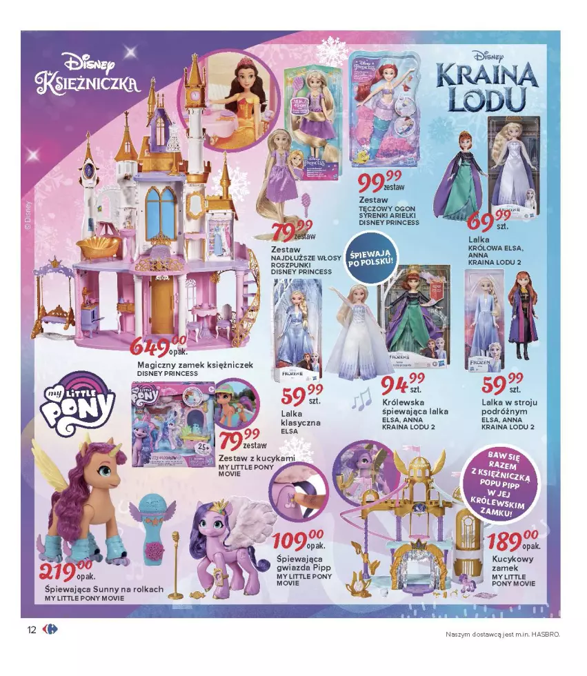 Gazetka promocyjna Carrefour - Gazetka Carrefour Zabawki - ważna 30.11 do 24.12.2021 - strona 12 - produkty: Ariel, Disney, Gwiazda, Hasbro, Lalka, My Little Pony