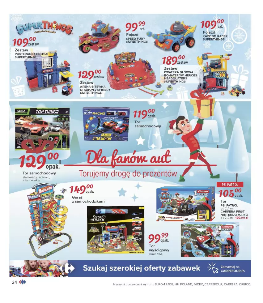 Gazetka promocyjna Carrefour - Gazetka Carrefour Zabawki - ważna 30.11 do 24.12.2021 - strona 24 - produkty: BIC, Bols, Carrera, Fa, Por, Psi Patrol, Ser, Tera, Tor wyścigowy