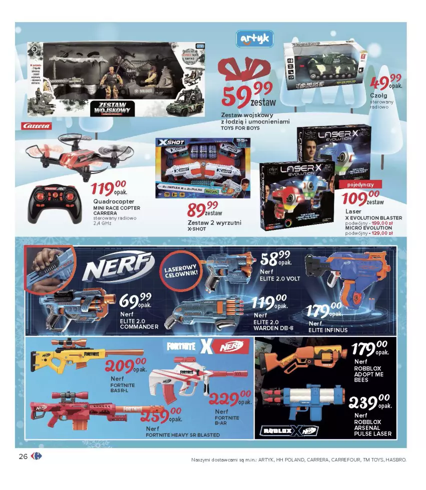 Gazetka promocyjna Carrefour - Gazetka Carrefour Zabawki - ważna 30.11 do 24.12.2021 - strona 26 - produkty: Carrera, Hasbro, Nerf, Ser