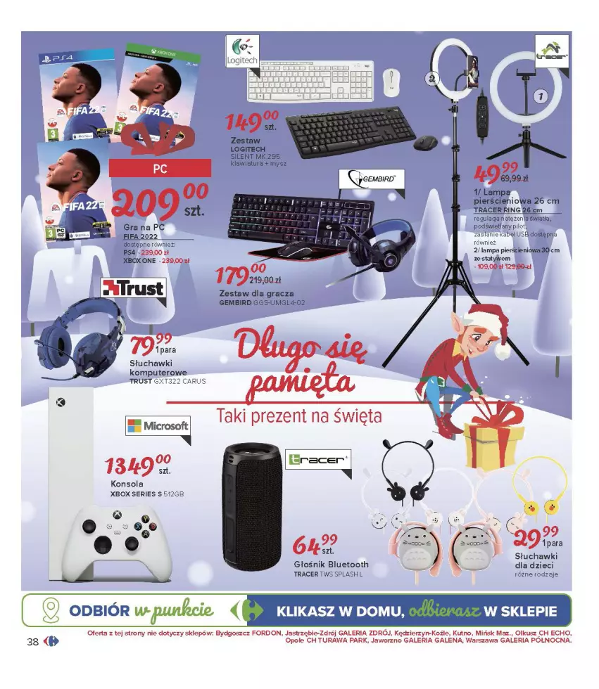 Gazetka promocyjna Carrefour - Gazetka Carrefour Zabawki - ważna 30.11 do 24.12.2021 - strona 38 - produkty: Acer, Dzieci, Głośnik, Głośnik bluetooth, Gra, Gra na pc, Klawiatura, Komputer, Konsola, Lampa, Mysz, Rust, Ser, Silan, Słuchawki, Xbox