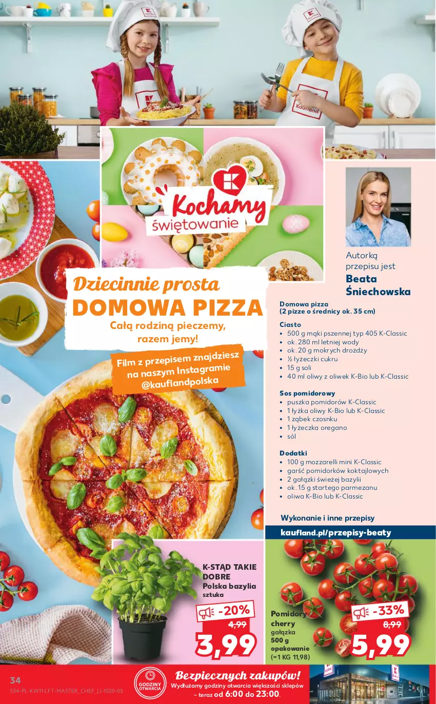 Gazetka promocyjna Kaufland - OFERTA TYGODNIA - ważna 18.03 do 24.03.2021 - strona 34 - produkty: Bazyl, Bazylia, Dzieci, Gra, Parmezan, Piec, Pizza, Pomidory, Sól, Sos, Sos pomidorowy, Tera