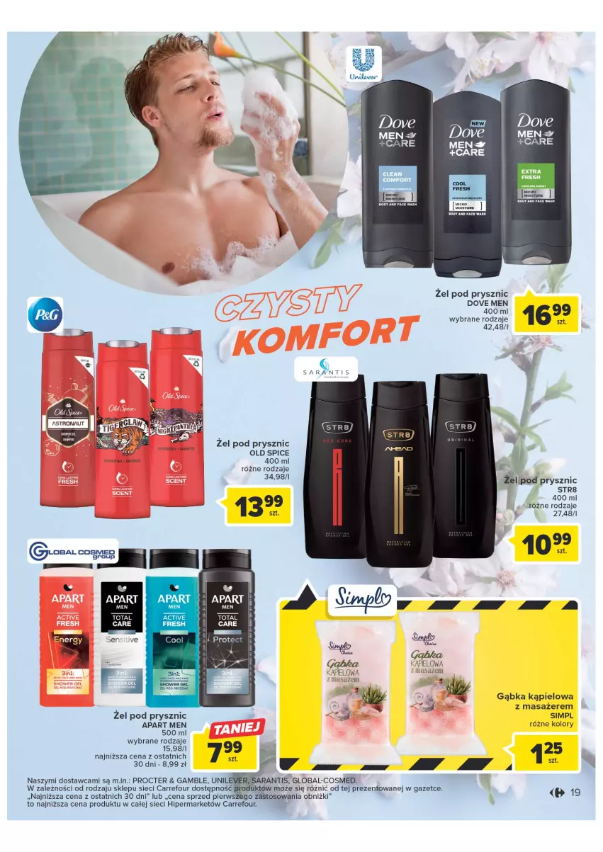 Gazetka promocyjna Carrefour - Gazetka Wiosna w pięknym stylu - ważna 07.03 do 18.03.2023 - strona 19 - produkty: Body, Dove, Fa, Masażer, Old Spice, Str8