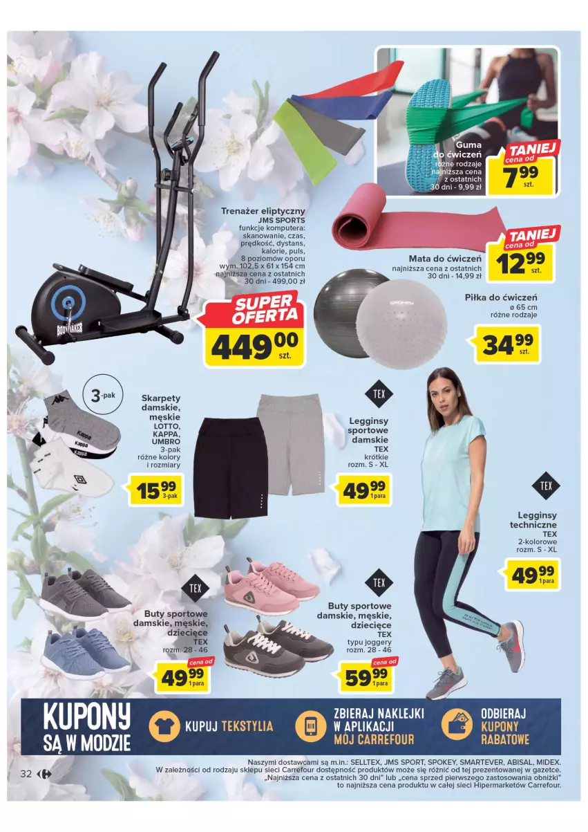 Gazetka promocyjna Carrefour - Gazetka Wiosna w pięknym stylu - ważna 07.03 do 18.03.2023 - strona 32 - produkty: Buty, Dzieci, Gin, Karp, Klej, Komputer, Legginsy, Por, Sport, Tera