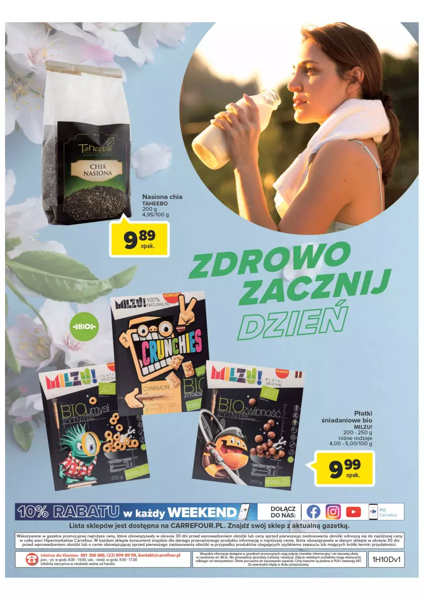 Gazetka promocyjna Carrefour - Gazetka Wiosna w pięknym stylu - ważna 07.03 do 18.03.2023 - strona 36 - produkty: Chia, Danio, Milzu, O nas