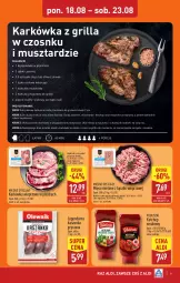 Gazetka promocyjna Aldi - Pełna oferta - Gazetka - ważna od 23.08 do 23.08.2025 - strona 9 - produkty: Ketchup, Mięso mielone, Mięso mielone z łopatki wieprzowej, Por, Mus, Gry, Karkówka wieprzowa, Czosnek, Mięsne specjały, Przyprawy, Pieprz, Kaszanka, Pudliszki, Grill, Kasza, Lanki, Olej, Mięso