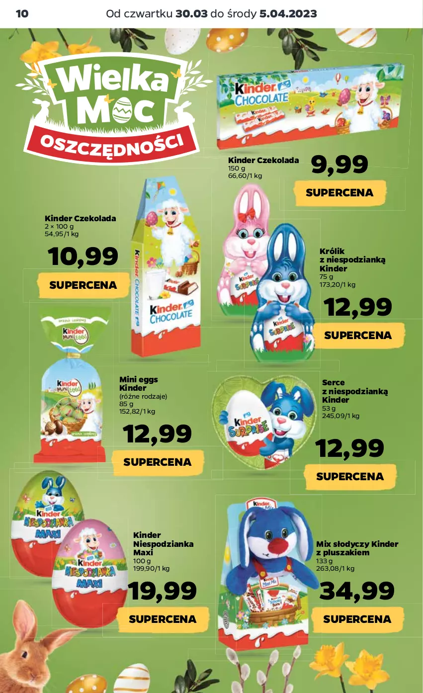 Gazetka promocyjna Netto - Artykuły spożywcze - ważna 30.03 do 05.04.2023 - strona 10 - produkty: Czekolada, Kinder, Królik, Pluszak, Ser