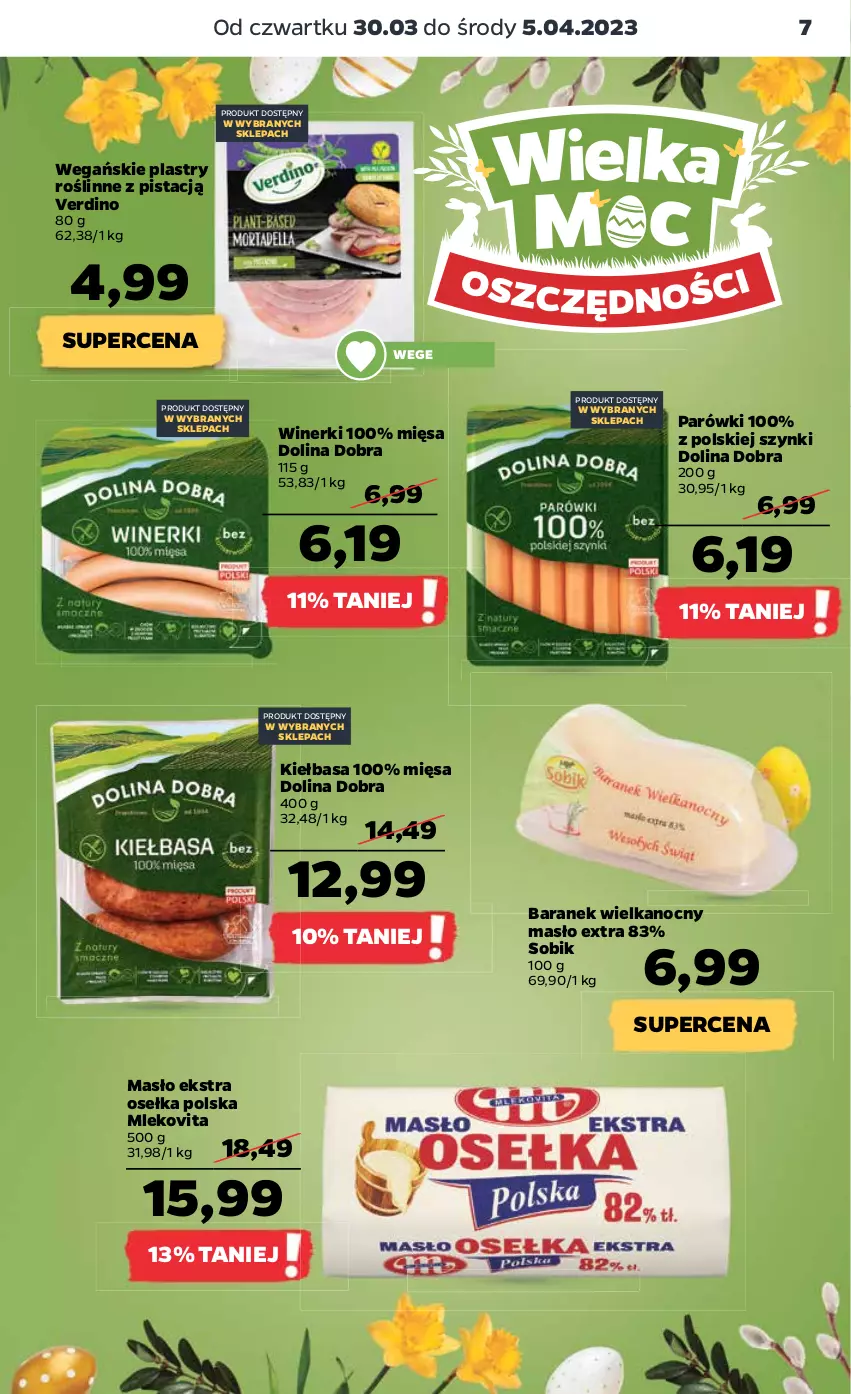 Gazetka promocyjna Netto - Artykuły spożywcze - ważna 30.03 do 05.04.2023 - strona 7 - produkty: Kiełbasa, Masło, Mleko, Mlekovita, Parówki