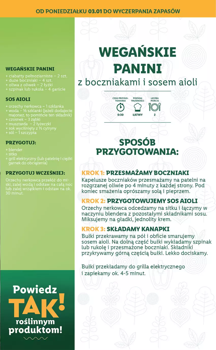 Gazetka promocyjna Lidl - KATALOG VEMONDO - ważna 03.01 do 09.01.2022 - strona 3 - produkty: Blender, Boczniak, Grill, LG, Nuty, Pieprz, Por, Sos, Szpinak