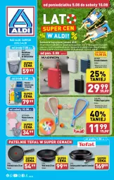 Gazetka promocyjna Aldi - Artykuły przemysłowe i tekstylia - Gazetka - ważna od 10.08 do 10.08.2024 - strona 1 - produkty: Gin, Pościel, Głośnik, Pościel dwustronna, Niszczarka, Tefal, Głośnik bluetooth, Patelnia, Piżama, Fa