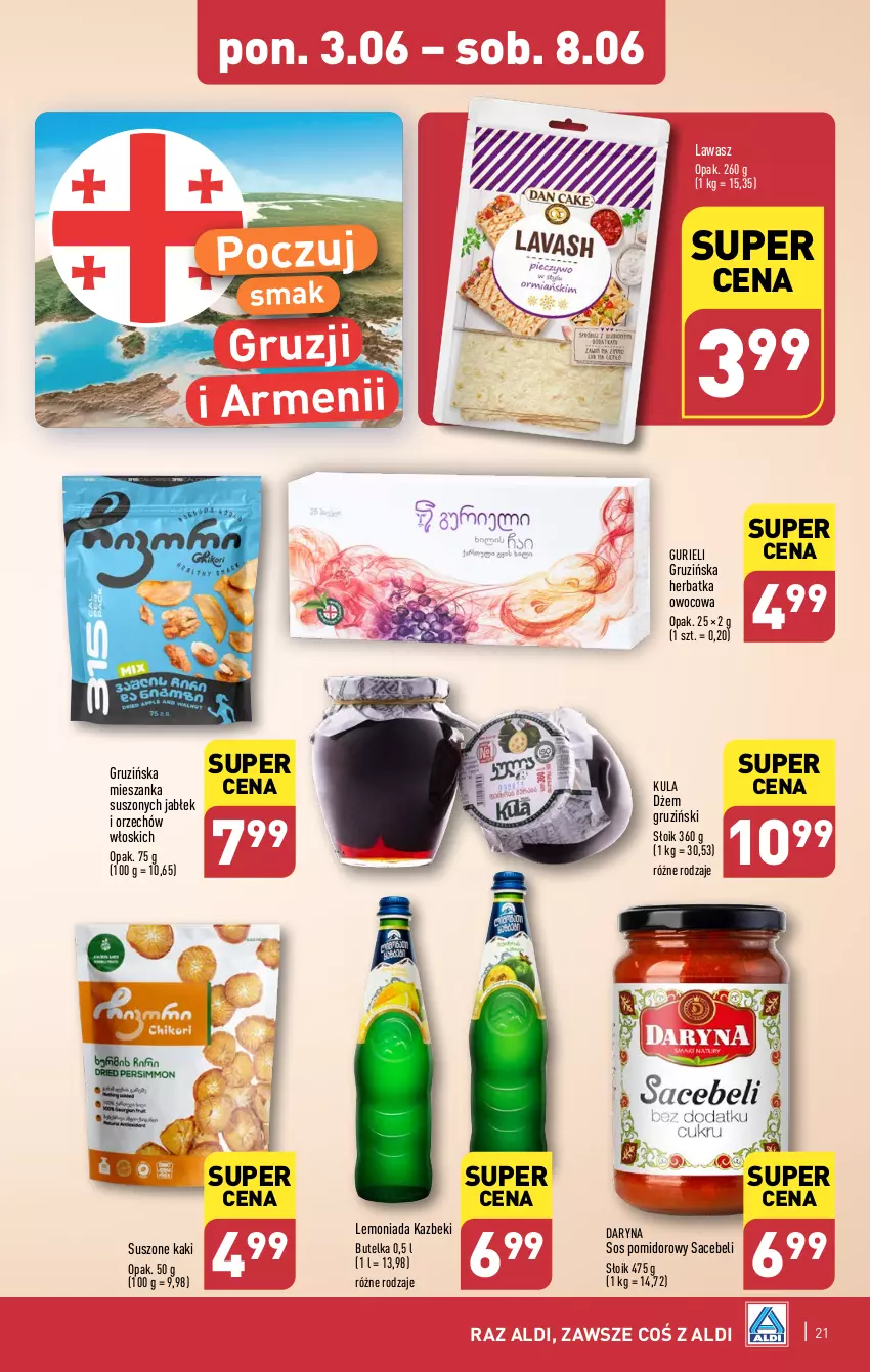 Gazetka promocyjna Aldi - Pełna oferta - ważna 03.06 do 08.06.2024 - strona 21 - produkty: Dżem, Kaki, Lemoniada, Sos, Sos pomidorowy