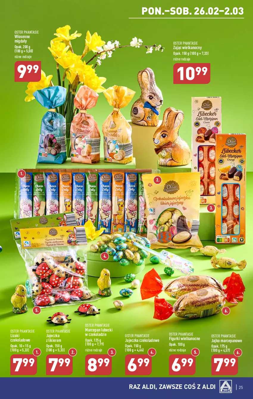 Gazetka promocyjna Aldi - Pełna oferta - ważna 26.02 do 02.03.2024 - strona 25 - produkty: Likier, Lizaki, Lizaki czekoladowe, Migdały