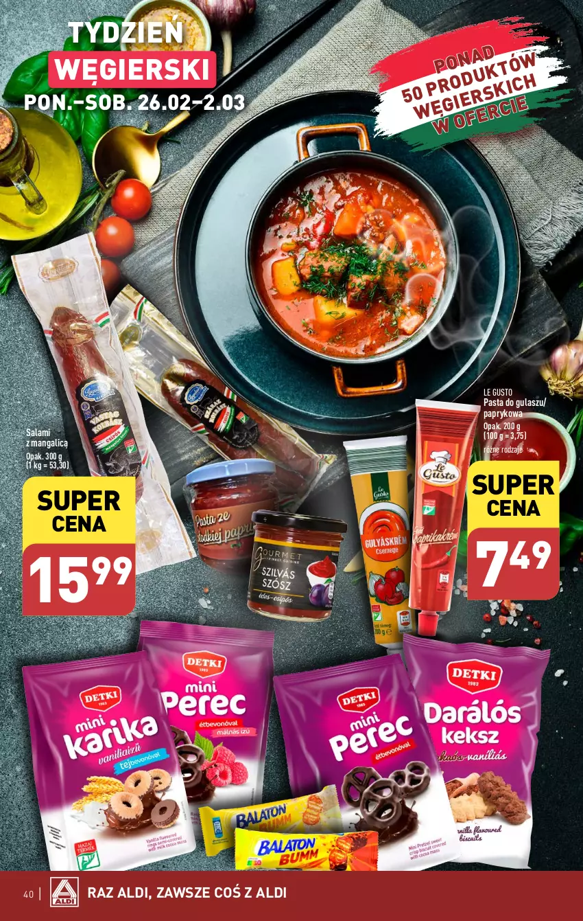 Gazetka promocyjna Aldi - Pełna oferta - ważna 26.02 do 02.03.2024 - strona 40 - produkty: Salami