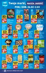 Gazetka promocyjna Aldi - Pełna oferta - Gazetka - ważna od 02.03 do 02.03.2024 - strona 10 - produkty: Serek puszysty, All Seasons, Ser, Mus, Gin, Hofburger, Ogórki konserwowe, Papryka, Limburger, Kawa, Serek homogenizowany, Lack, Golden Seafood, Szynka, Serek, Pizza, Burger, Frytki, Groszek, Klopsiki, LG, Fa