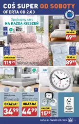 Gazetka promocyjna Aldi - Pełna oferta - Gazetka - ważna od 02.03 do 02.03.2024 - strona 37 - produkty: Pościel, Budzik, Poszewka, Prześcieradło, Wełna, HP, Fa