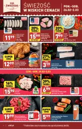 Gazetka promocyjna Aldi - Pełna oferta - Gazetka - ważna od 02.03 do 02.03.2024 - strona 6 - produkty: Piec, Kurczak, Mięso mielone z szynki, Mięso mielone, Sos, Por, Mięsne specjały, Golden Seafood, Schab wieprzowy, Pieczarka, Morliny, Pstrąg, Kiełbasa biała, Mintaj, Flaki, Kiełbasa, Flaki wołowe, Mięso, Pstrąg łososiowy