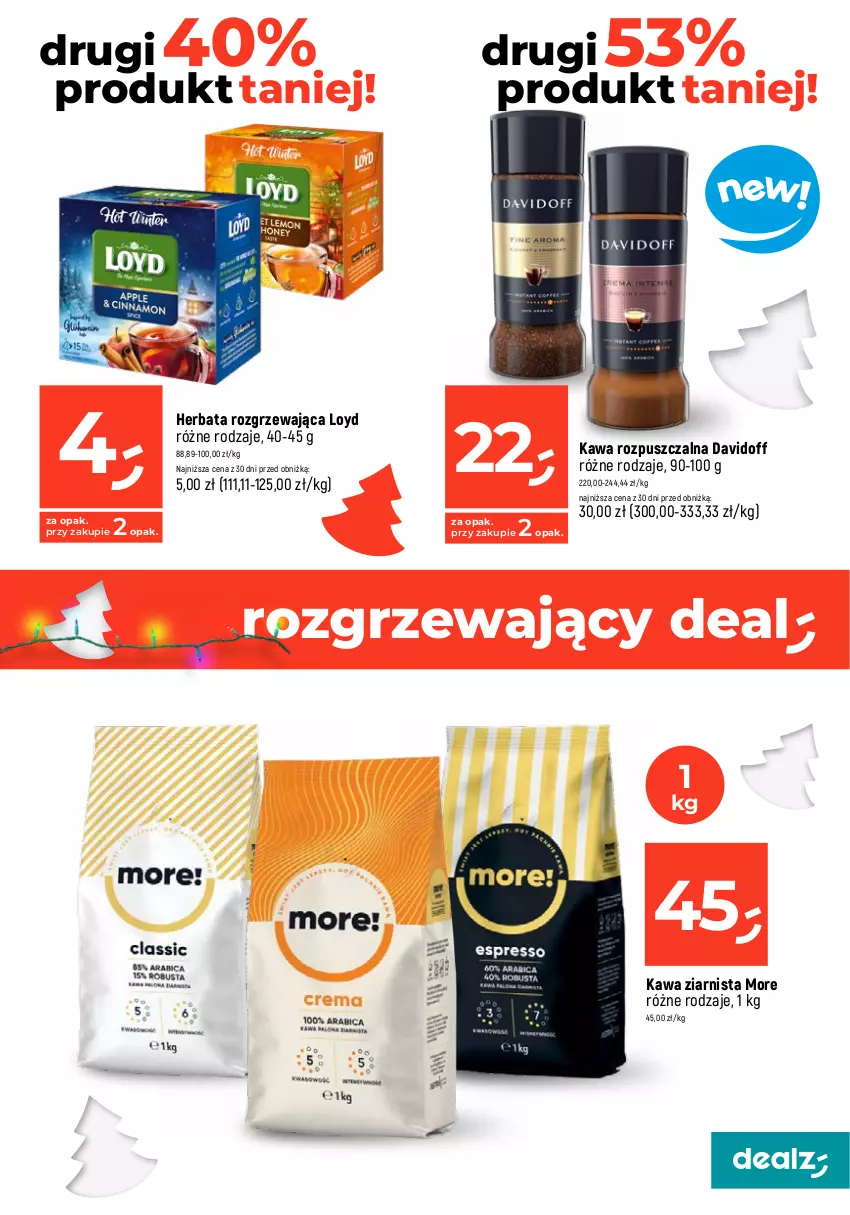 Gazetka promocyjna Dealz - MAKE A DEALZ - ważna 21.12 do 23.12.2023 - strona 7 - produkty: Davidoff, Herbata, Jacobs, Kawa, Kawa mielona, Kawa rozpuszczalna, Kawa ziarnista, Loyd