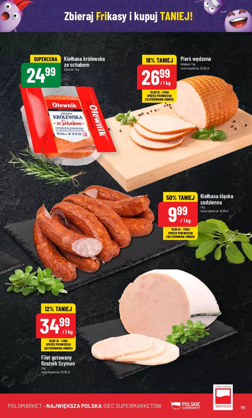 Gazetka promocyjna PoloMarket - Gazetka pomocyjna - ważna 13.03 do 19.03.2024 - strona 19 - produkty: Kiełbasa, Kiełbasa śląska, Olewnik