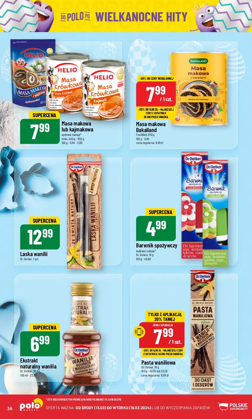 Gazetka promocyjna PoloMarket - Gazetka pomocyjna - ważna 13.03 do 19.03.2024 - strona 36 - produkty: Bakalland, Dr. Oetker, Helio