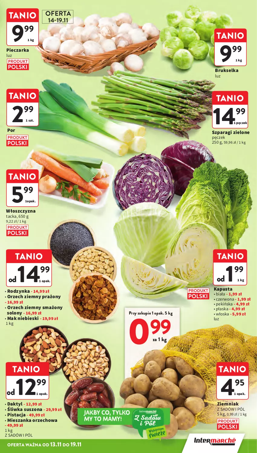 Gazetka promocyjna Intermarche - Gazetka Intermarche - ważna 13.11 do 19.11.2025 - strona 17 - produkty: Brukselka, Mieszanka orzechowa, Piec, Pieczarka, Por